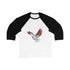 Palestine Freedom Bird Shirt - Keffiyeh & Flag Symbolism 3/4 Sleeve Shirt