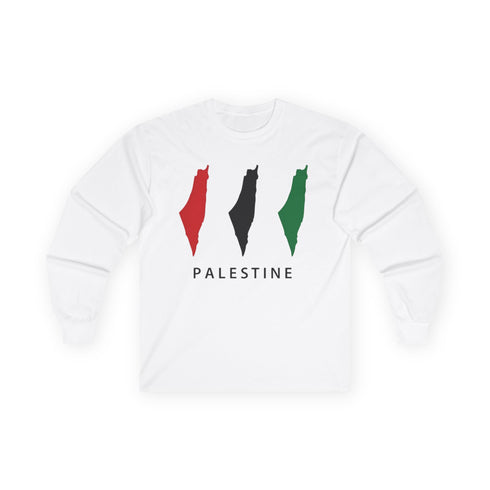 Palestine Flag Long Sleeve Jumper - Unisex Graphic Solidarity Shirt