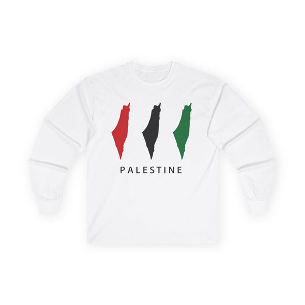 Palestine Flag Long Sleeve Jumper - Unisex Graphic Solidarity Shirt