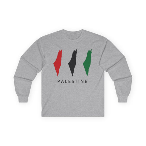 Palestine Flag Long Sleeve Jumper - Unisex Graphic Solidarity Shirt