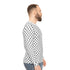 Black & White Keffiyeh Pattern Sweatshirt - All-Over Cultural Design Pullover