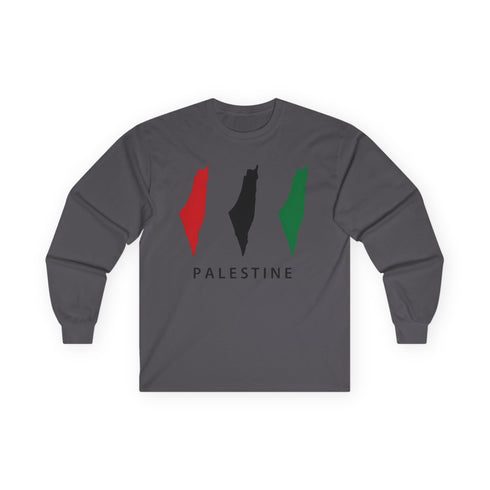 Palestine Flag Long Sleeve Jumper - Unisex Graphic Solidarity Shirt