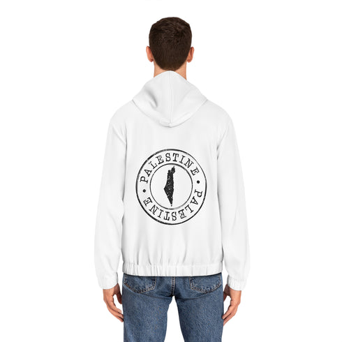 Men's Palestine Keffiyeh Full-Zip Hoodie - Cultural Streetwear Athletic Pullover