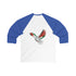 Palestine Freedom Bird Shirt - Keffiyeh & Flag Symbolism 3/4 Sleeve Shirt