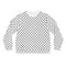 Black & White Keffiyeh Pattern Sweatshirt - All-Over Cultural Design Pullover