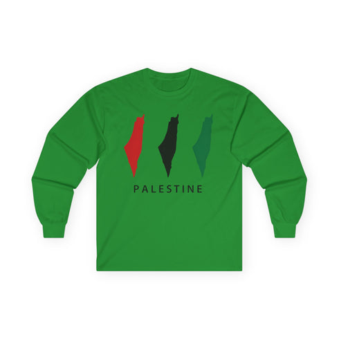 Palestine Flag Long Sleeve Jumper - Unisex Graphic Solidarity Shirt