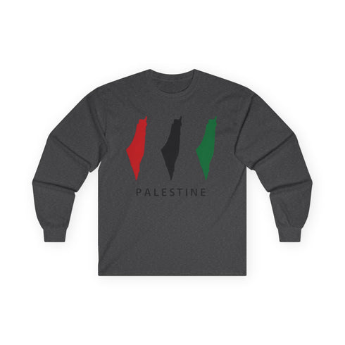 Palestine Flag Long Sleeve Jumper - Unisex Graphic Solidarity Shirt