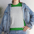 Keffiyeh Pattern Heavy Cotton Tee - Modern Mesh Design Streetwear T-Shirt