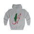 Unisex Palestine Keffiyeh Zip Hoodie - Black & White Cultural Pattern Streetwear