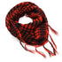 red keffiyeh scarf with traditional Palestinian checkered pattern