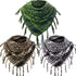 Authentic black and white keffiyeh scarf with traditional Palestinian checkered pattern