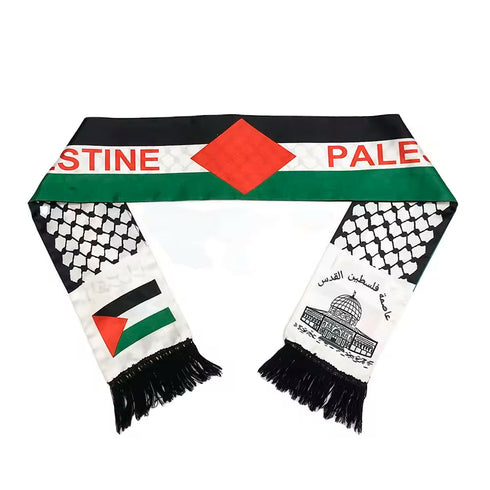 Palestine Car Hood Cover showcasing vibrant Palestinian flag design with mirror covers and window flags, weather-resistant and durable patriotic car accessory set