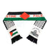 Palestine Car Hood Cover showcasing vibrant Palestinian flag design with mirror covers and window flags, weather-resistant and durable patriotic car accessory set