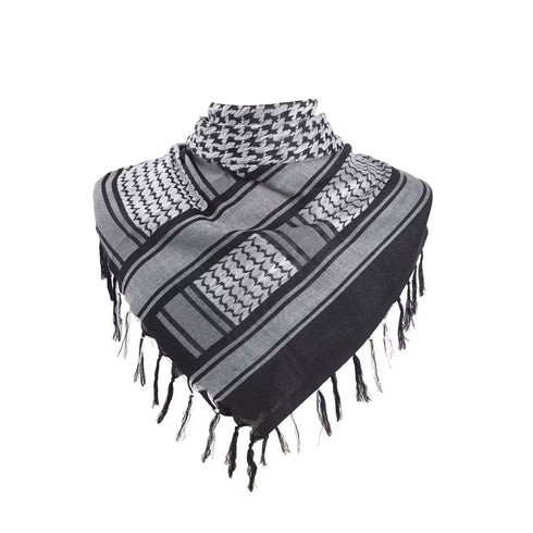 Palestinian keffiyeh scarf, also called kaffiyeh, showcasing classic authentic palestine patterns, symbolizing palestinian cultural heritage and resistance arab headscarf for men and women