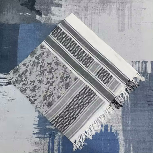 Palestinian keffiyeh scarf, also called kaffiyeh, showcasing classic authentic palestine patterns, symbolizing palestinian cultural heritage and resistance arab headscarf for men and women